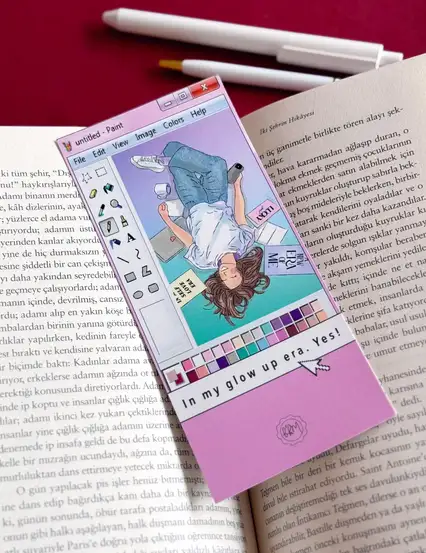 Upgrade Paint Çizimli Kitap Ayracı