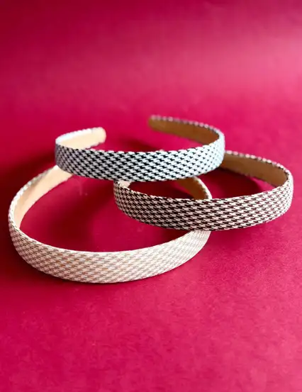 Vintage Saç Tacı Ekoseli Taç