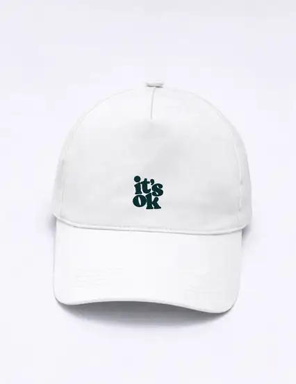 It's Ok Cap Beyaz Şapka