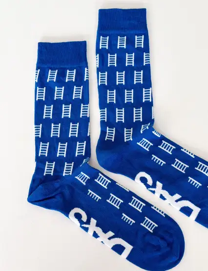 Merdiven Mavi Erkek Çorabı