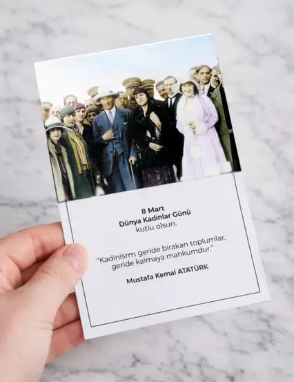 Kadınlar Günü Atatürk Sözleri Kartı