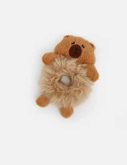 Capybara Peluş Simit Toka Scrunchie