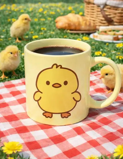 Tatlı Civciv Sarı Kupa Bardak