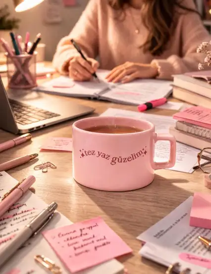 Tez Yaz Güzelim Pembe Kupa