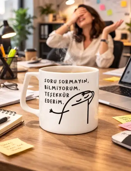 Soru Sormayın Bilmiyorum Teşekkürler Kupa Bardak
