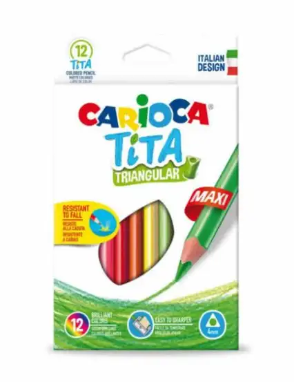 Carioca Tita 12 Renk Üçgen Kuru Boya