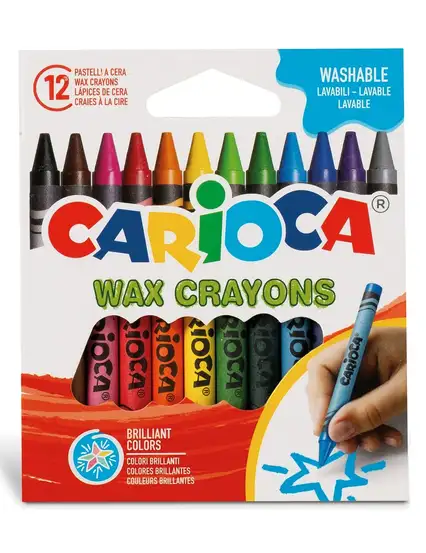 Carioca Wax Yıkanabilir Pastel Boya Kalemi 12Li Mini