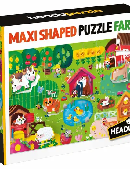 Ecoplay Shaped Puzzle The Farm  2+ Yaş