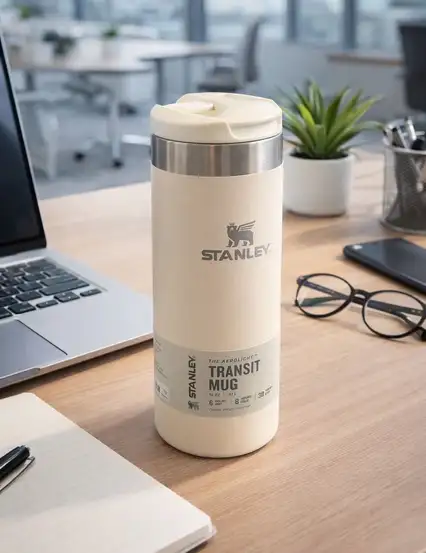Stanley Aerolight Transit Mug Termos Cream Metallic  470 ml