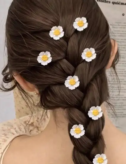 Papatyalı Saç Küpe Seti 10'lu