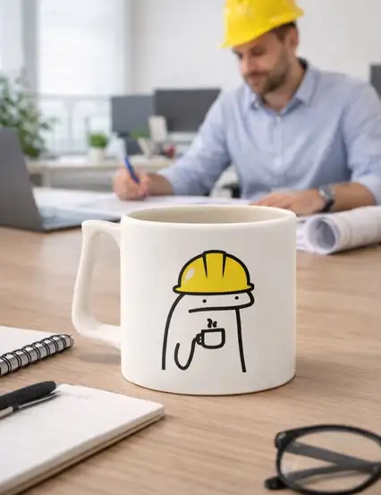 Erkek İnşaat Mühendisi Kupa Bardak