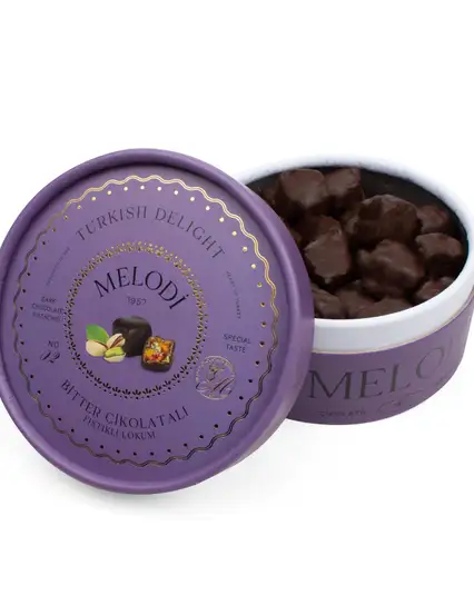 Melodi Bitter Çikolatalı Duble Fıstıklı Lokum 250g