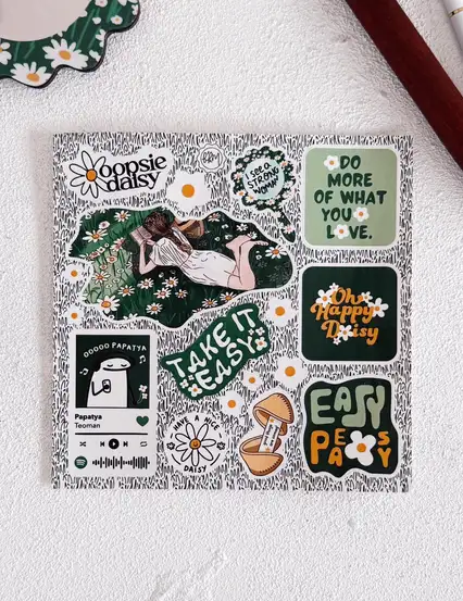 Papatya Düşleri Papatyalı Sticker Seti