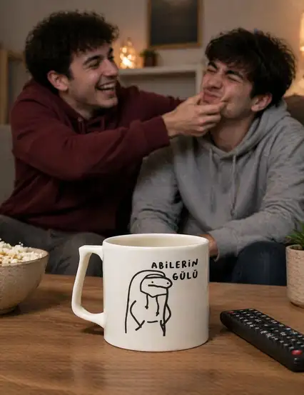 Abi Yazılı Kupa Bardak