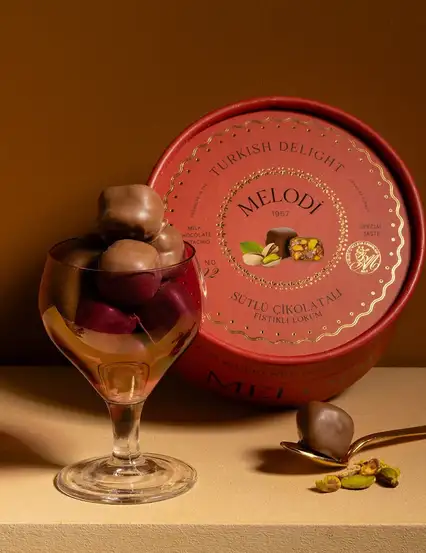 Melodi Sütlü Çikolatalı Fıstıklı Lokum 250g