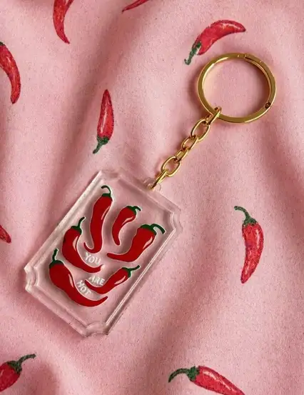 You Are Hot Kırmızı Biberli Hediyelik Anahtarlık