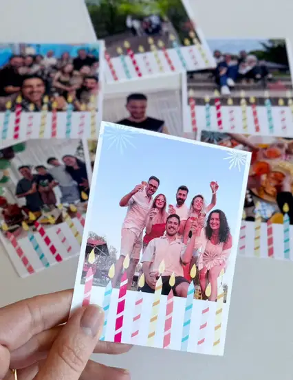 Doğum Günü Kişiye Özel Pola Kart 9 x 11 cm 8 Adet