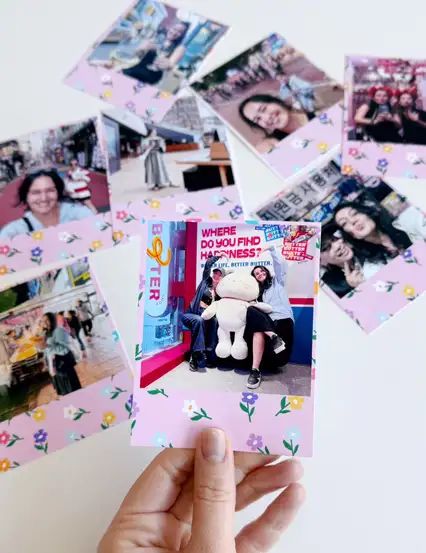 Rengarenk Çiçekli Kişiye Özel Pola Kart 9 x 11 cm 8 Adet