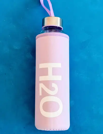 H2o Suluk Lila Kılıflı Cam Matara 500 ml