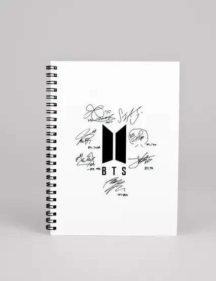 Bts Grubu İmzalı Spiralli Defter