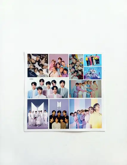 Bts Temalı Pastel Renkler Sticker Pack Etiket Seti