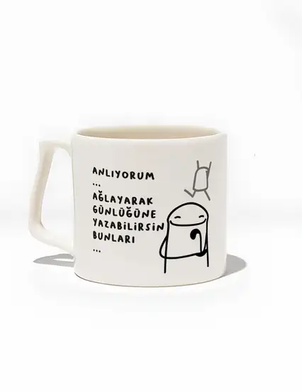 Ağlayarak Günlüğüne Yazabilirsin Kupa Bardak