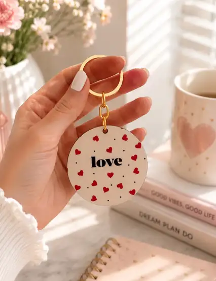 Love Kalpli Hediyelik Anahtarlık