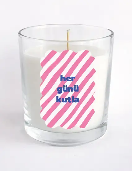 Her Günü Kutla Kokulu Bardak Mum