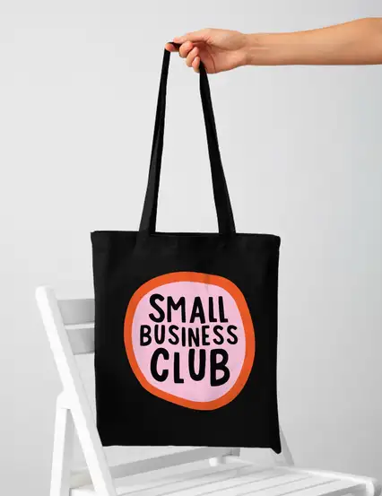 Small Business Club Siyah Bez Çanta