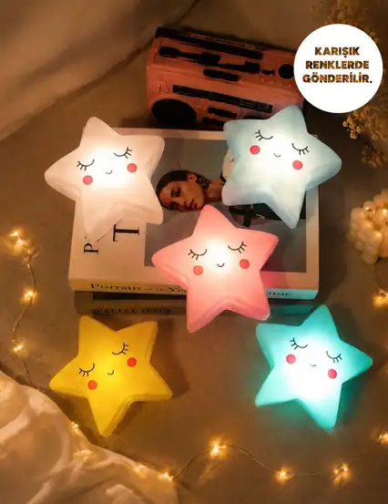 Silikon Led Işıklı Yıldız Gece Lambası