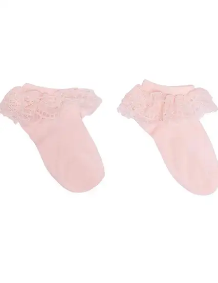 HelloBaby Kız Bebek Dantelli Çorap
