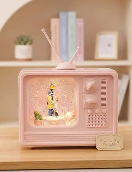 Tv Tasarımlı Küre Usb Ve Pilli Müzikli Romantik Işıklı Dekoratif Hediye