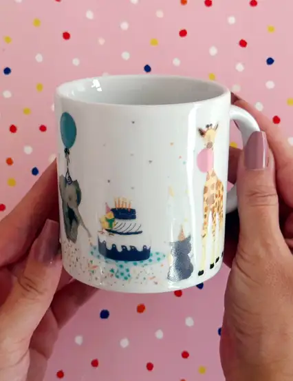 Sevimli Dostlar Doğum Günü Porselen Kupa