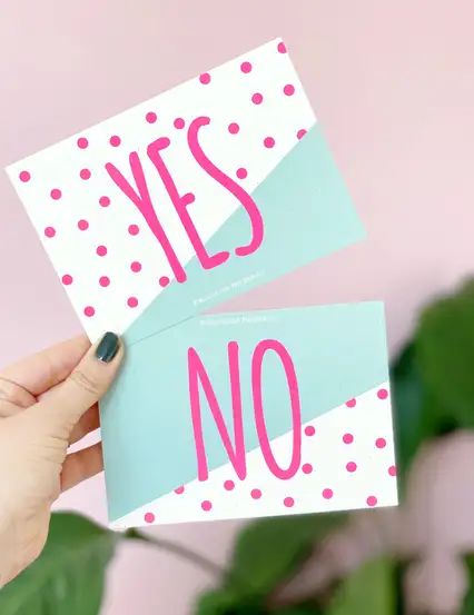 Yes No Motto Kartı Kartpostal