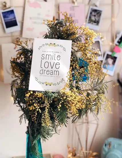 Smile Love Dream Motto Kartı Kartpostal