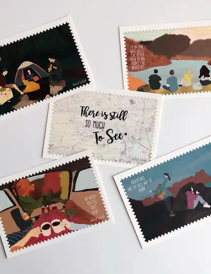 Macera Mottolu Kartpostal Seti 5li