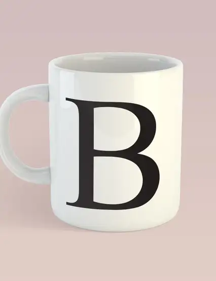 B HARFİ KUPA MUG