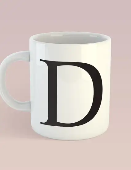 D HARFİ KUPA MUG