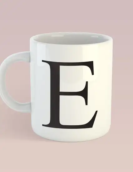 E HARFİ KUPA MUG