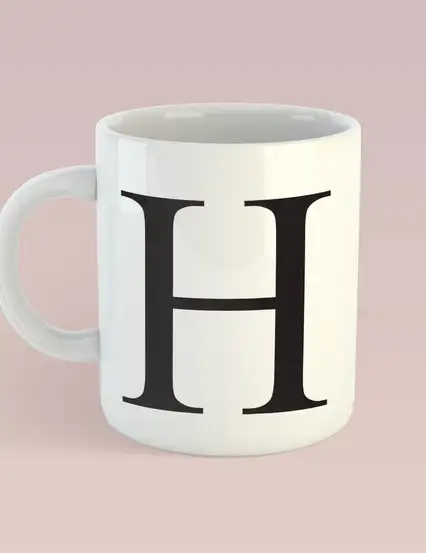 H HARFİ KUPA MUG