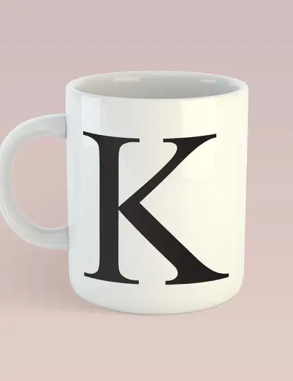 K HARFİ KUPA MUG