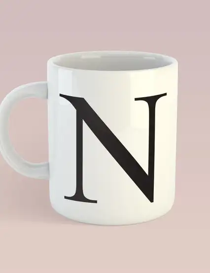 N HARFİ KUPA MUG