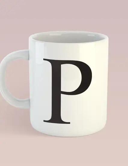 P HARFİ KUPA MUG