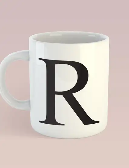 R HARFİ KUPA MUG