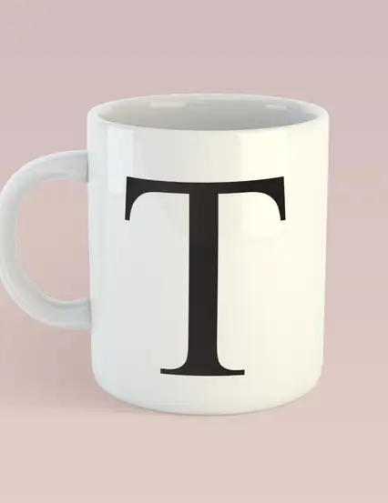 T HARFİ KUPA MUG