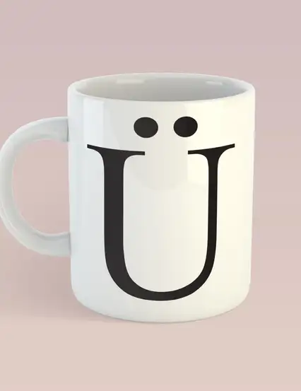 Ü HARFİ KUPA MUG