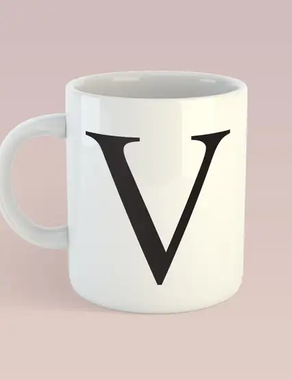 V HARFİ KUPA MUG