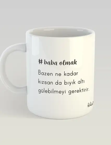 baba olmak serisi-bıyık altı kupa mug