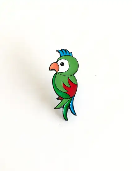 Papağan Yeşil kuş rozet