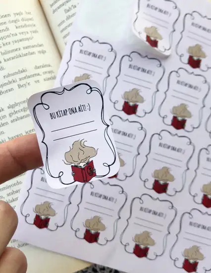Kitap Etiketi 16'li Sticker Seti - Bu Kitap Ona Ait